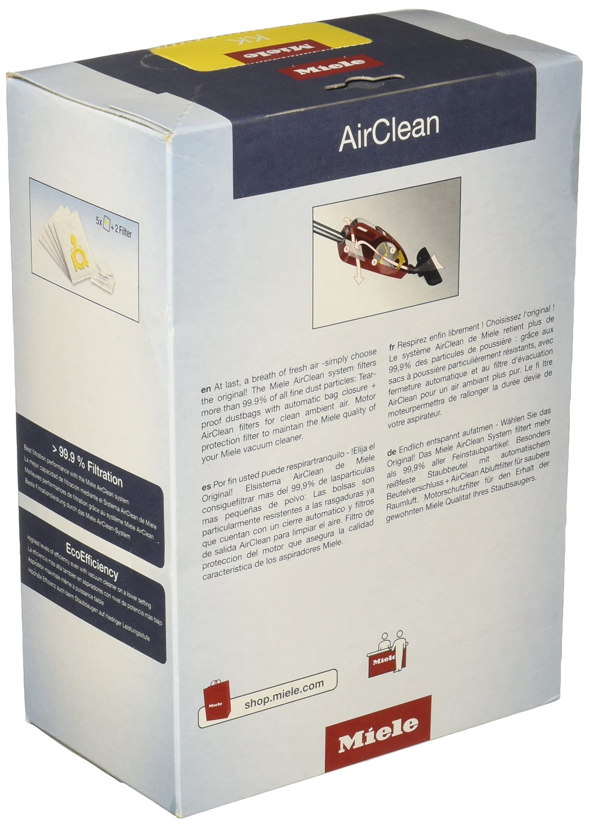 KK Vacuum Cleaner Bags for Miele Swing H1 & QuickStep Stick Vacuum – K Bags, Paper, yellow, Model 10123240