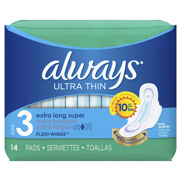 Ultra Thin Pads Size by Always – Size 3 (14 Count), Cotton, Model 00037000987345