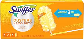 Swiffer 360 Dusters Extender Kit, 3 Unscented Dusters With Extendable handle (Packaging May Vary)