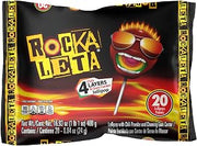 Sonrics Rockaleta Bag, Bubble Gum and Candy Lollipops with Chili Layer, 16.9 oz (Pack of 10)