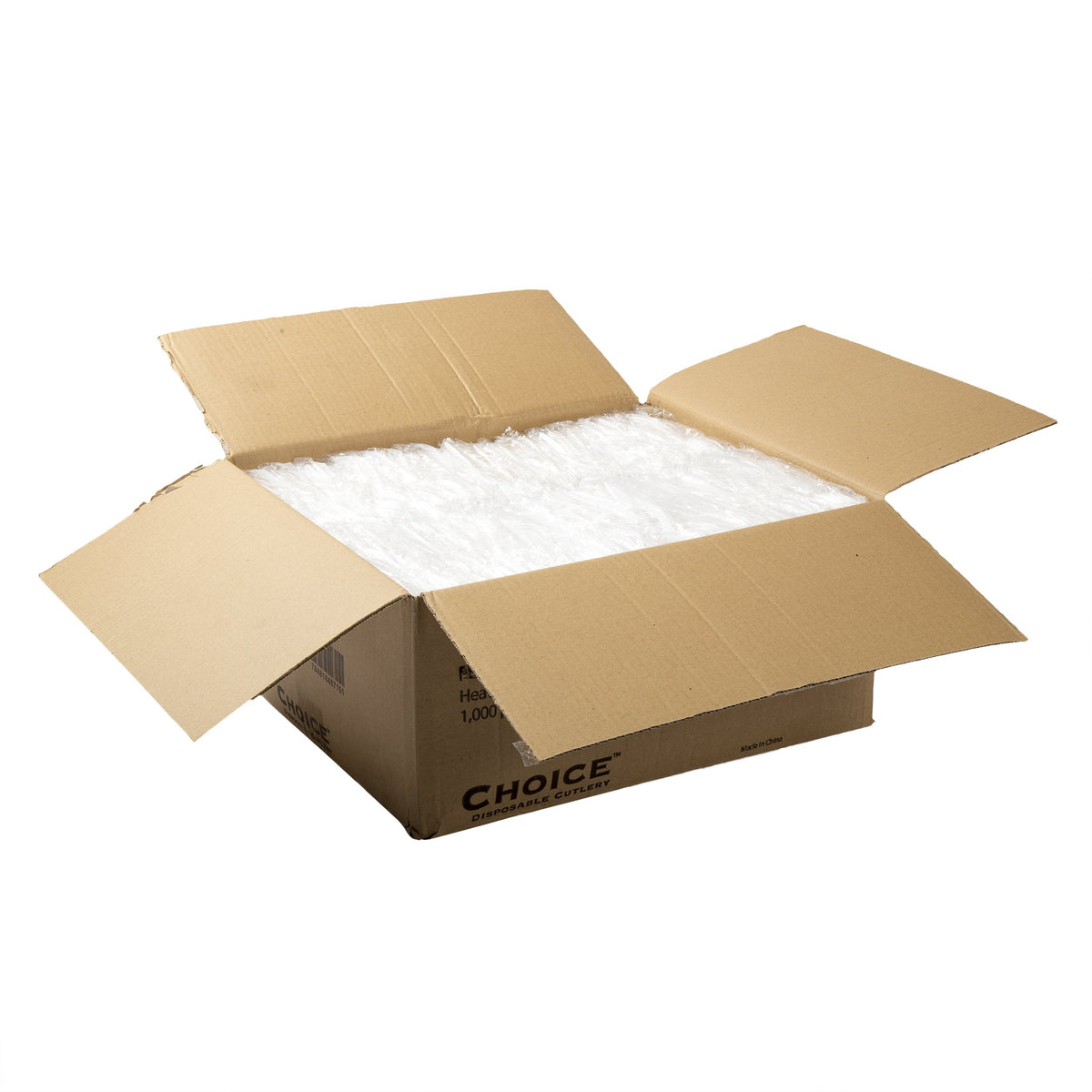 AmerCareRoyal Heavy Weight Individually Wrapped Disposable Polystyrene Plastic Teaspoons for Restaurants and Catering – Paper, White, Pack of 1000, Model S2601FW-C