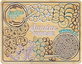 Farberware Sundae Board with Recessed Handles, Reversible Kitchen Cutting Board for Entertaining and Meal Prep, Decorative Wood Board,11x14-Inch, Bamboo