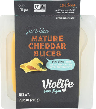Mature Cheddar Style Slices by Violife – 7.05 Ounce