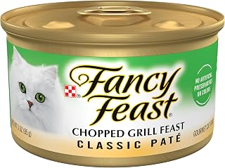 Purina Fancy Feast Chopped Grill Pate Wet Cat Food (Pack of 24) 3oz Cans