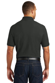 Unisex Core Classic Pique Polo by Port Authority – Large, Cotton/Polyester Blend, Deep Black, Model 1143254