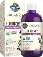 Garden of Life Organics Elderberry Immune Syrup, Vegan, 6.59 Fl oz