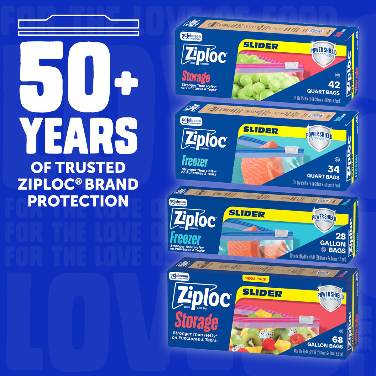 Gallon Freezer Slider Bags by Ziploc – 28 Count, 1.0 gallons, Plastic, Clear, Model 383174