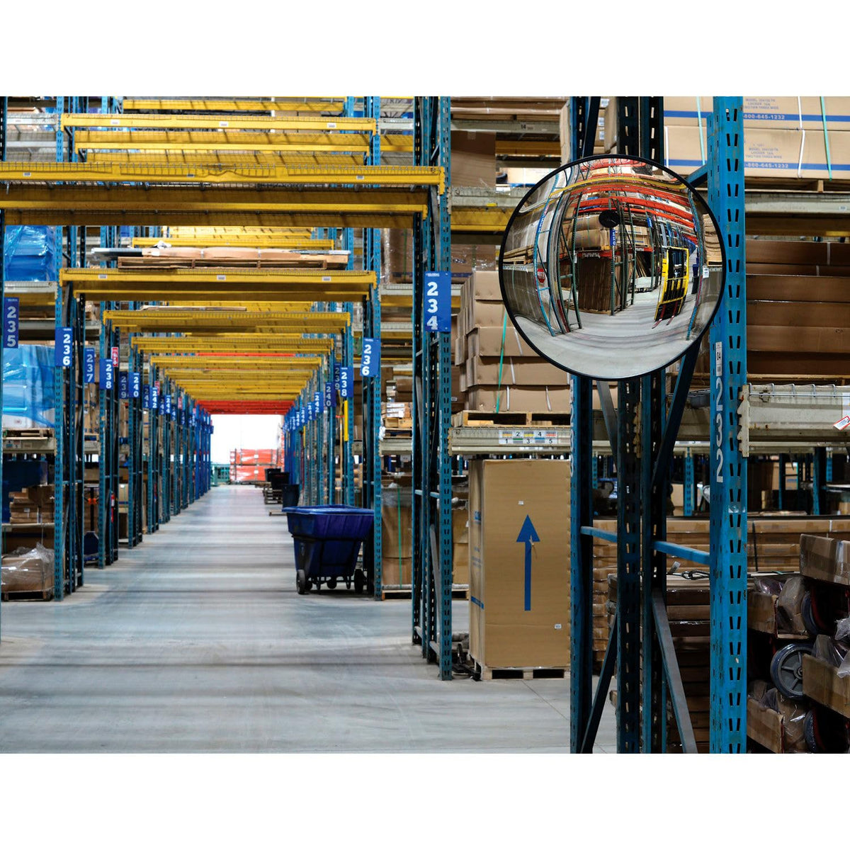 Round Glass Convex Mirror by Global Industrial – Glass, Silver, Model GIC 3000