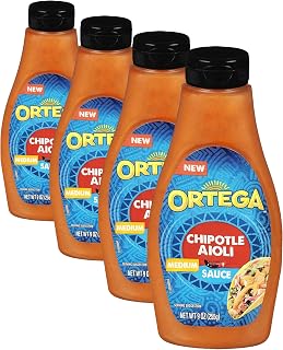 Ortega Creamy Taco Sauce, Chipotle Aioli, 9 Ounce (Pack of 4)