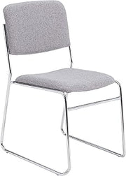 National Public Seating 8600 Series Fabric Padded Signature Stack Chair, Classic Grey