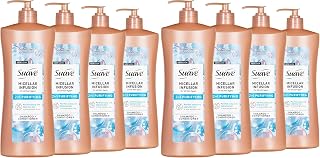 Suave Micellar Infusion 2-in-1 Purifying Shampoo + Conditioner, Gently Cleanses & Conditions for Manageable Hair, Daily Use for All Hair Types, 28 FL OZ Pump, 4 Count (Pack of 2)