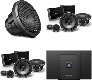 Alpine HDA-V90 Status Hi-Res 5-Ch Amp w/ (2) HDZ-65C 6.5" & HDZ-W12 12" Sub Upgrade Bundle