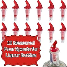 TableCraft 149A Cash & Carry Proper Pour III, 1-1/4 oz., no Collar, red spout, Clear dip Tube, Plastic, Hand wash only, BPA Free (Packed 1 Dozen per polybag)