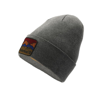 Beanie with Mountain Patch Charcoal Heather by Timberland – Polyester Blend, Charcoal Heather, Model 29TB0A2PNJ-010