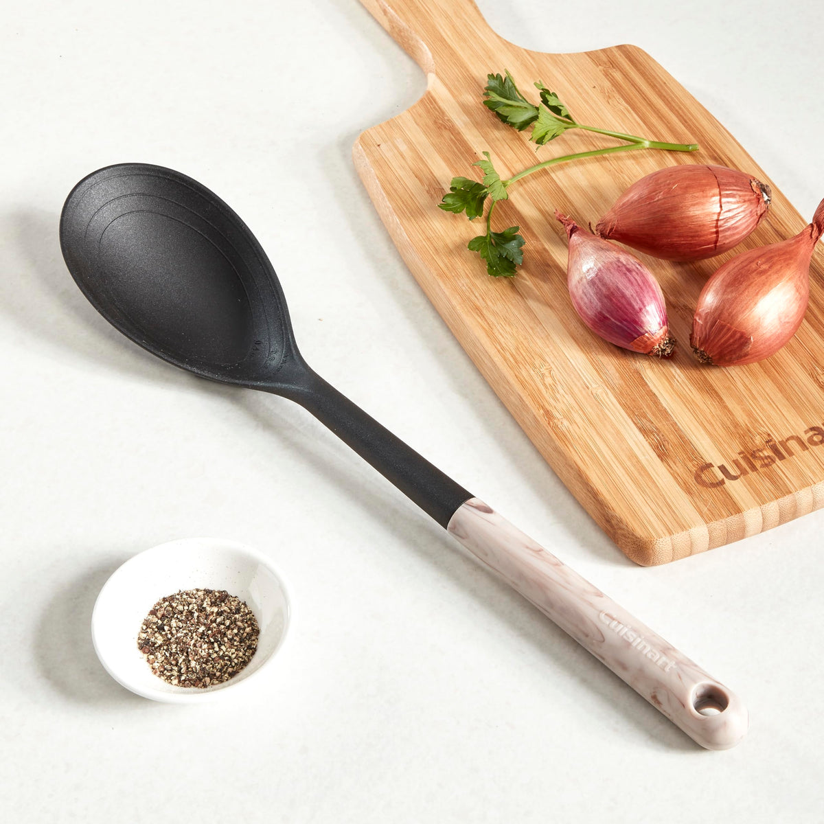 Marble Neutrals Solid Spoon by Cuisinart – 3"L x 16"W x 1.75"H, Nylon, Multicolor, Model CTG-27-SS