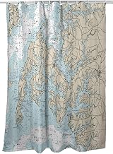 Interiors Easton, MD Nautical Map Shower Curtain