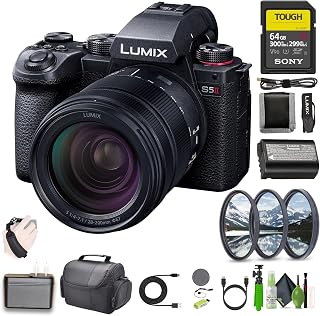 Panasonic LUMIX S5II Mirrorless Camera Bundle | For Photography & Video | Vlogging | Camara Bag | More Accessories + 64Gb Memory Card + Tripod + Cleaning Kit + More
