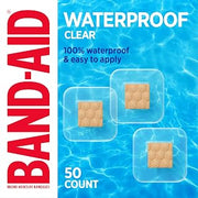 BAND-AID Brand Clear Waterproof Spot Adhesive Bandages, All One Size, 50 Ct