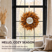 KAI-ROAD Fall Eucalyptus Wreath, 26 Inch, Yellow