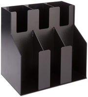 2 Tiers 3 Stacks Cup & Lid Organizer by Winco – 2 Tiers, Acrylonitrile Butadiene Styrene, Black, Model CLO-3D