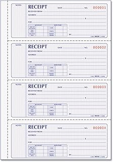 Rediform 8L806 Money Receipt Book 2 3/4 x 7 Carbonless Duplicate 200 Sets/Book