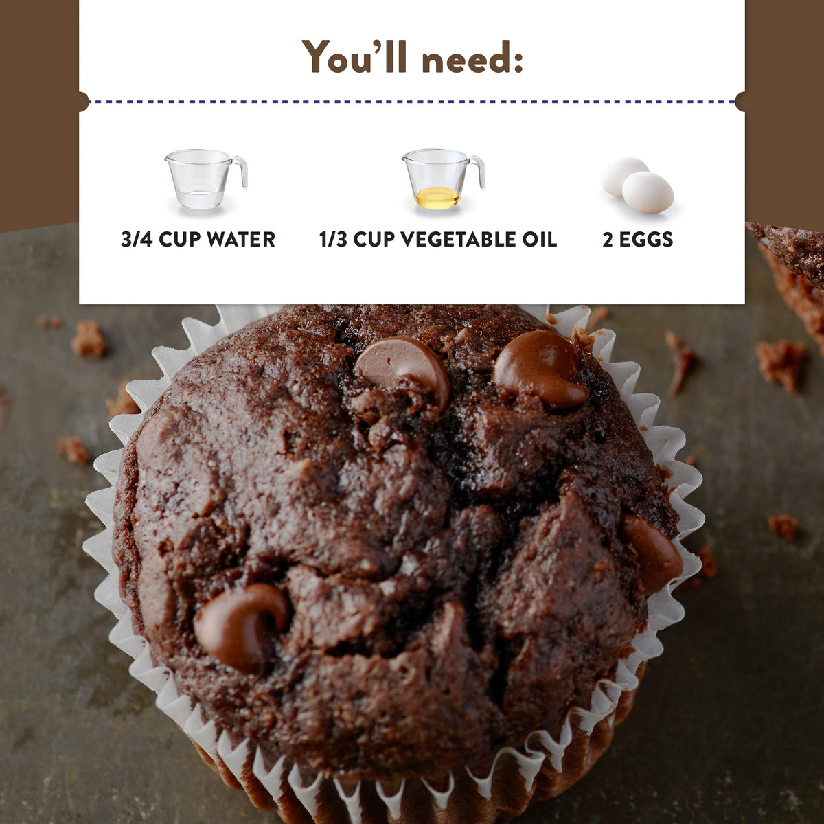 Double Chocolate Muffin Mix by Krusteaz – 20 Ounce (Pack of 1), Model KDCMM_20OZ_HEB_3.05