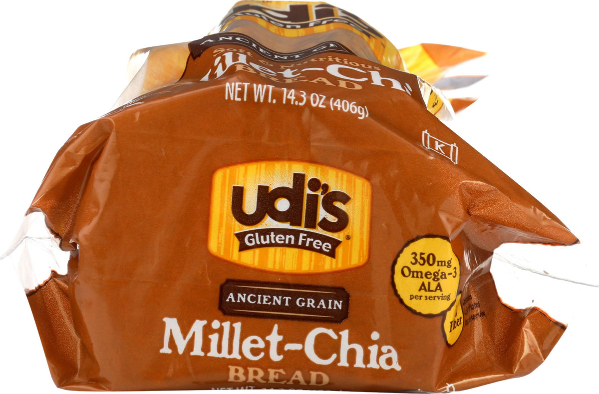 Gluten-Free Millet-Chia Bread by Udi's – 14.3 Ounce (Pack of 8), Pack of 8, Model 69899780994