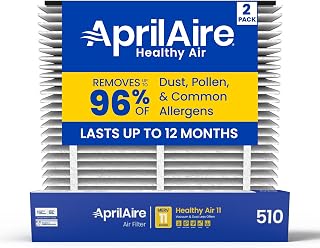 Aprilaire 510 Replacement Filter for Whole House Air Purifiers, MERV 11, Media Style, 31x28x4 (Pack of 2)