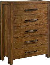 Coaster Home Furnishings - Adderley - Wood - 5-Drawer Chest with Bar Pulls, Felt-Lined Top, and Vertical Storage - Bedroom - Warm Brown - 215855