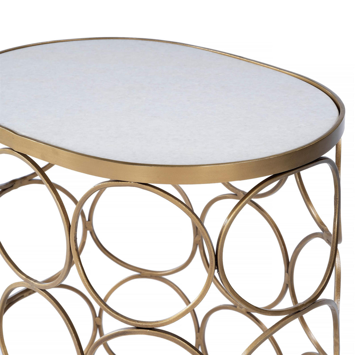 Butler Talulah Oval Marble Accent Table by Butler Specialty Company – 14"D x 19.5"W x 21"H, Wood, Multicolored, Model 6123025