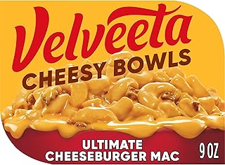 Velveeta Microwave Meal, Cheesy Bowls Ultimate Cheeseburger Mac, 9 oz Tray