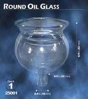 Ner Mitzvah Glass Oil Cups for Menorah, Size 1, Clear, 9 Pack