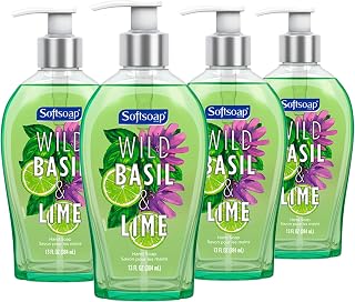 Softsoap Liquid Hand Soap, Wild Basil & Lime, 13 Ounce, 4 Pack