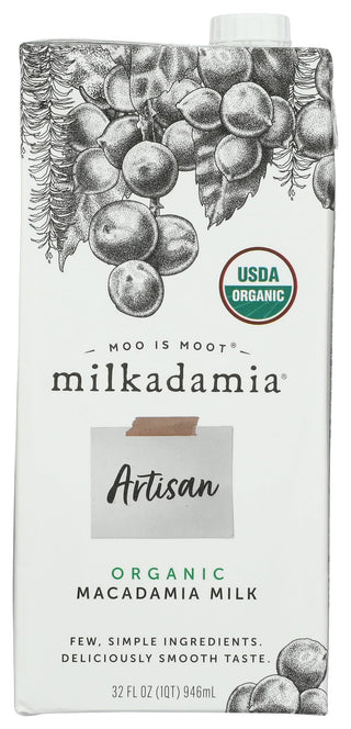 Organic Artisan Macadamia Milk 32 FO by Milkadamia – 32 Fl Oz (Pack of 1), Model 0850029134329