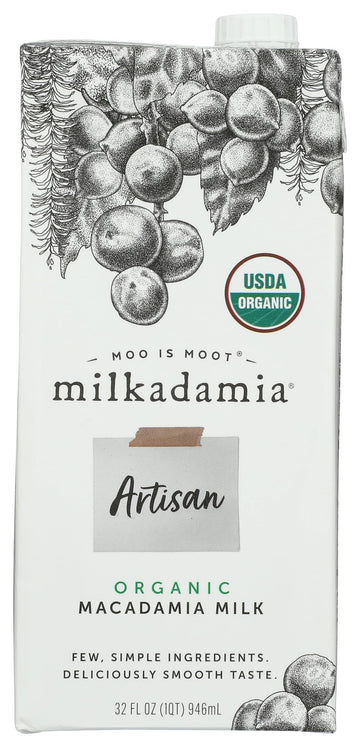 Organic Artisan Macadamia Milk 32 FO by Milkadamia – 32 Fl Oz (Pack of 1), Model 0850029134329