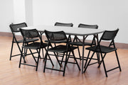 NPS Airflex Series Premium Polypropylene Folding Chair by National Public Seating – Alloy Steel, Black, Model 1410