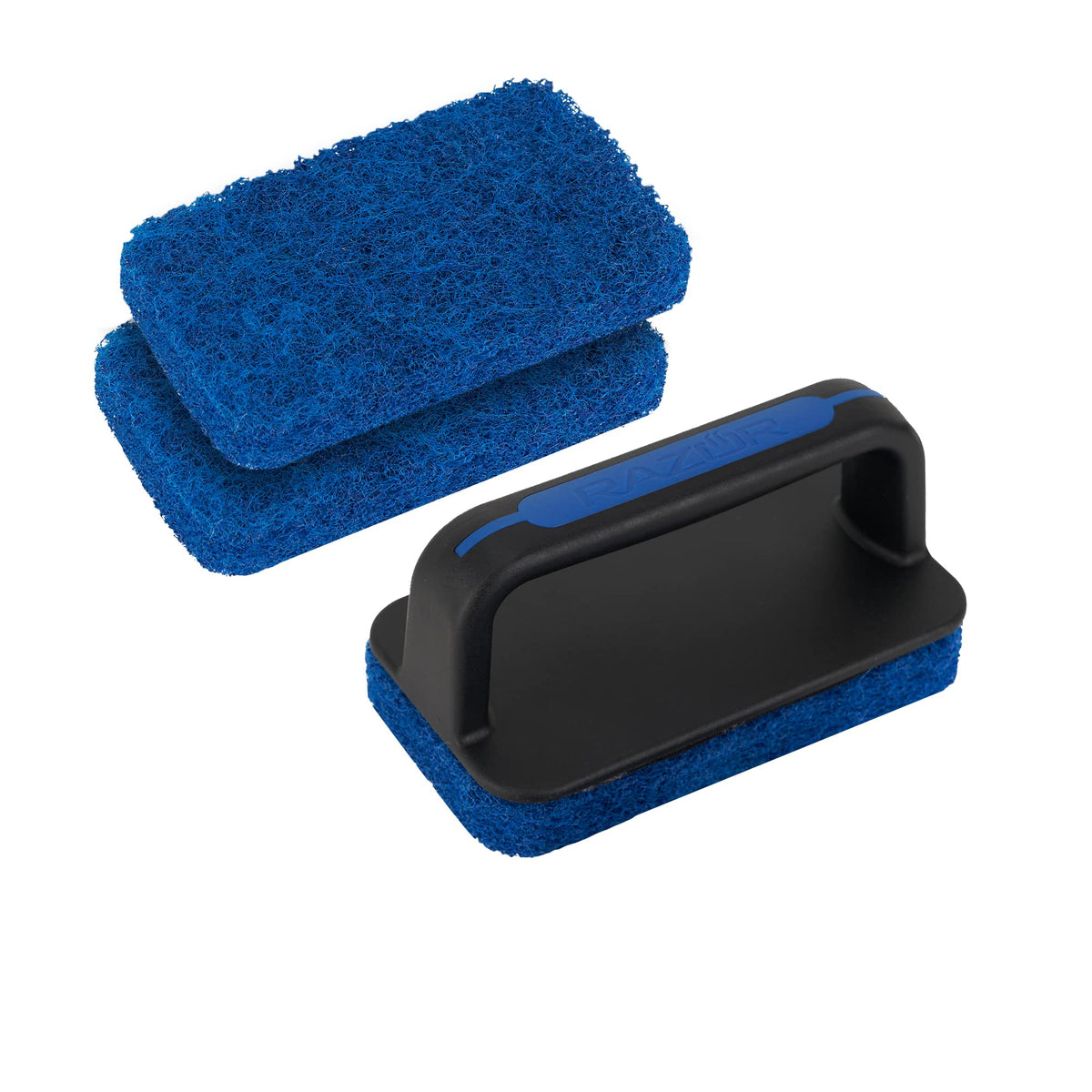 Razor 6-Piece Griddle Cleaning Kit by Mr. Bar-B-Q – Stainless Steel, Blue, Pack of 6, Model 08828RZ