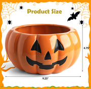 Gift Boutique Jack O Lantern Candy Bowl, Ceramic, 9.25 Inch Diameter
