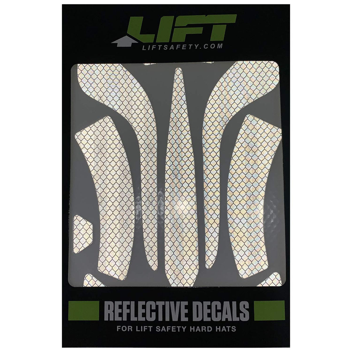 Safety DAX Reflective Decals - White Medium by LIFT – One Size, Microprismatic vinyl, White, Model HDRD-20WH