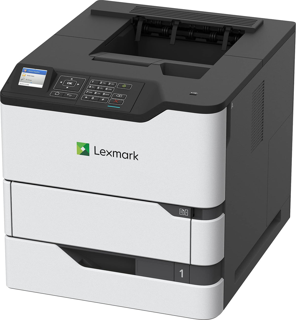 MS823N LASERPR 65PPM 1200DPI DUPLX by Lexmark – printer, Cotton, black white, Model 50G0180