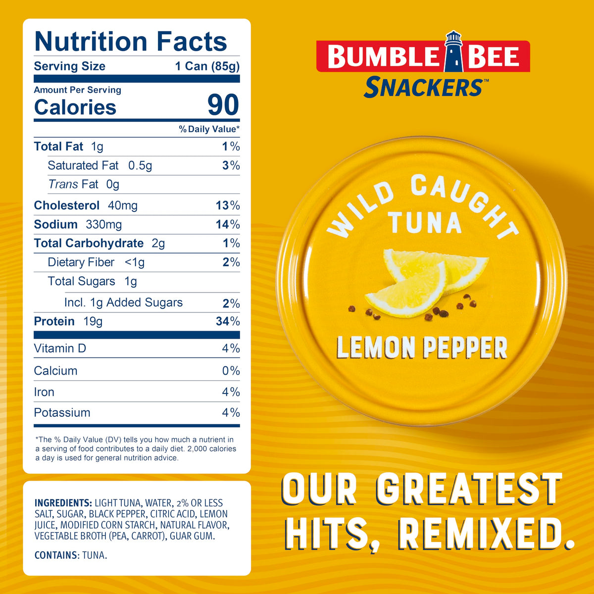 Bumble Bee Lemon Pepper / 3 Ounce (Pack of 1) / 1 Tuna Fish