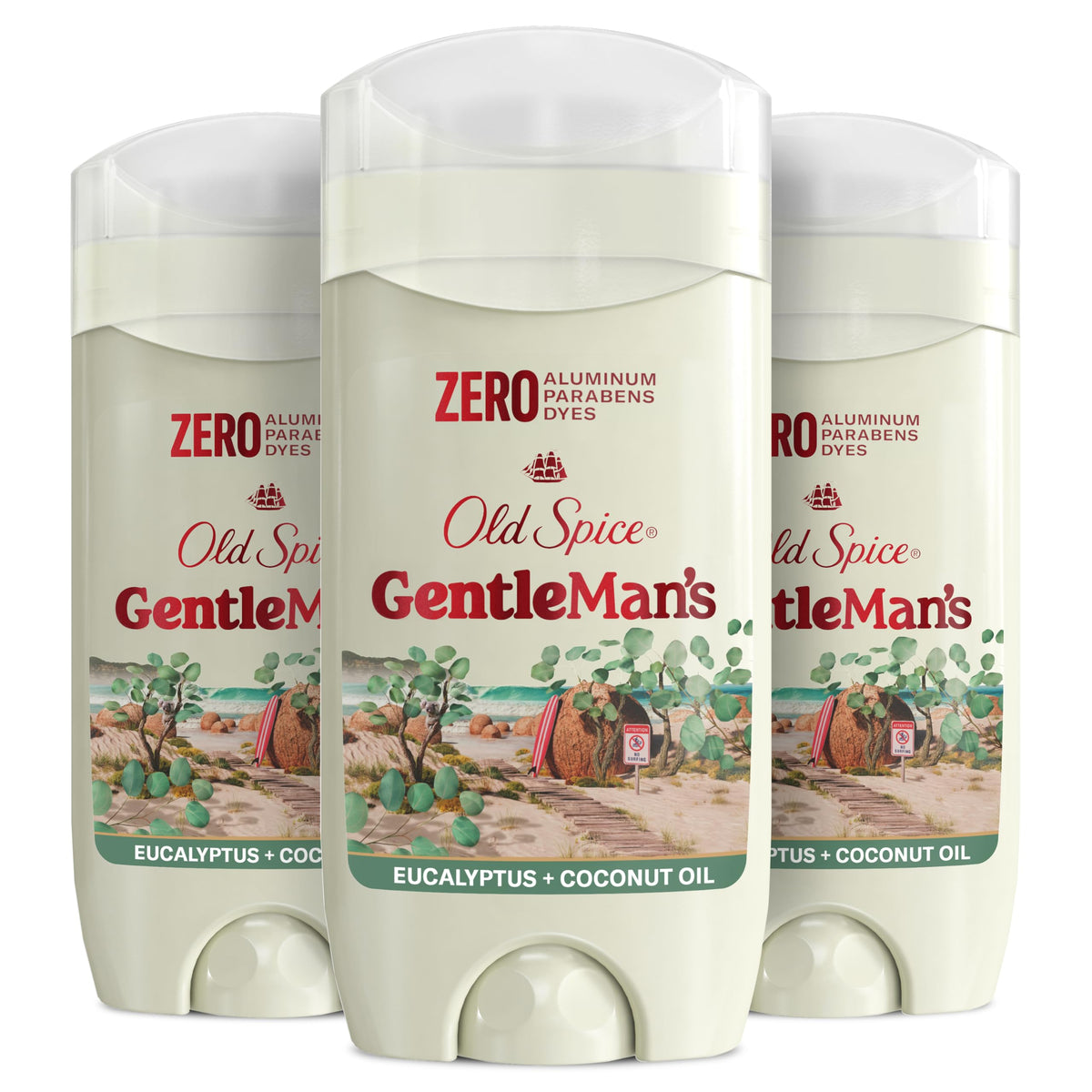 Old Spice Eucalyptus + Coconut Oil / 3 Ounce (Pack of 3) / 3 Deodorant