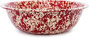 Crow Canyon Home Enamelware Medium Basin, 8 quart, Burgundy/Cream Splatter (Single)