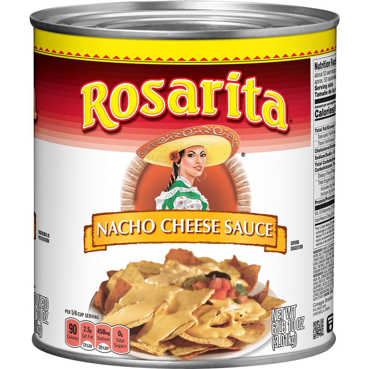 Rosarita Nacho Cheese Sauce / 106 Fl Oz (Pack of 6) / 1 Processed Cheese