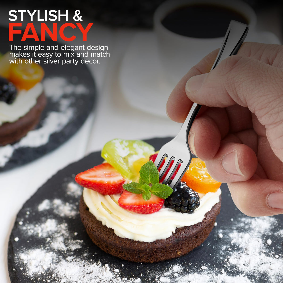 Stock Your Home Mini Fork / Silver / 1 Forks