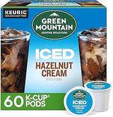 Green Mountain Coffee Roasters ICED Hazelnut Cream, Single Serve Keurig K-Cup Pods, Flavored Iced Coffee, 60 Count (6 Packs of 10)