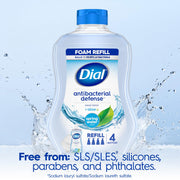 Antibacterial Foaming Hand Wash Refill by Dial – 30 Fl Oz (Pack of 1), Blue, Model 017000350875
