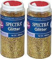 SPECTRA Glitter, Gold, 1 lb. Per Jar, 2 Jars