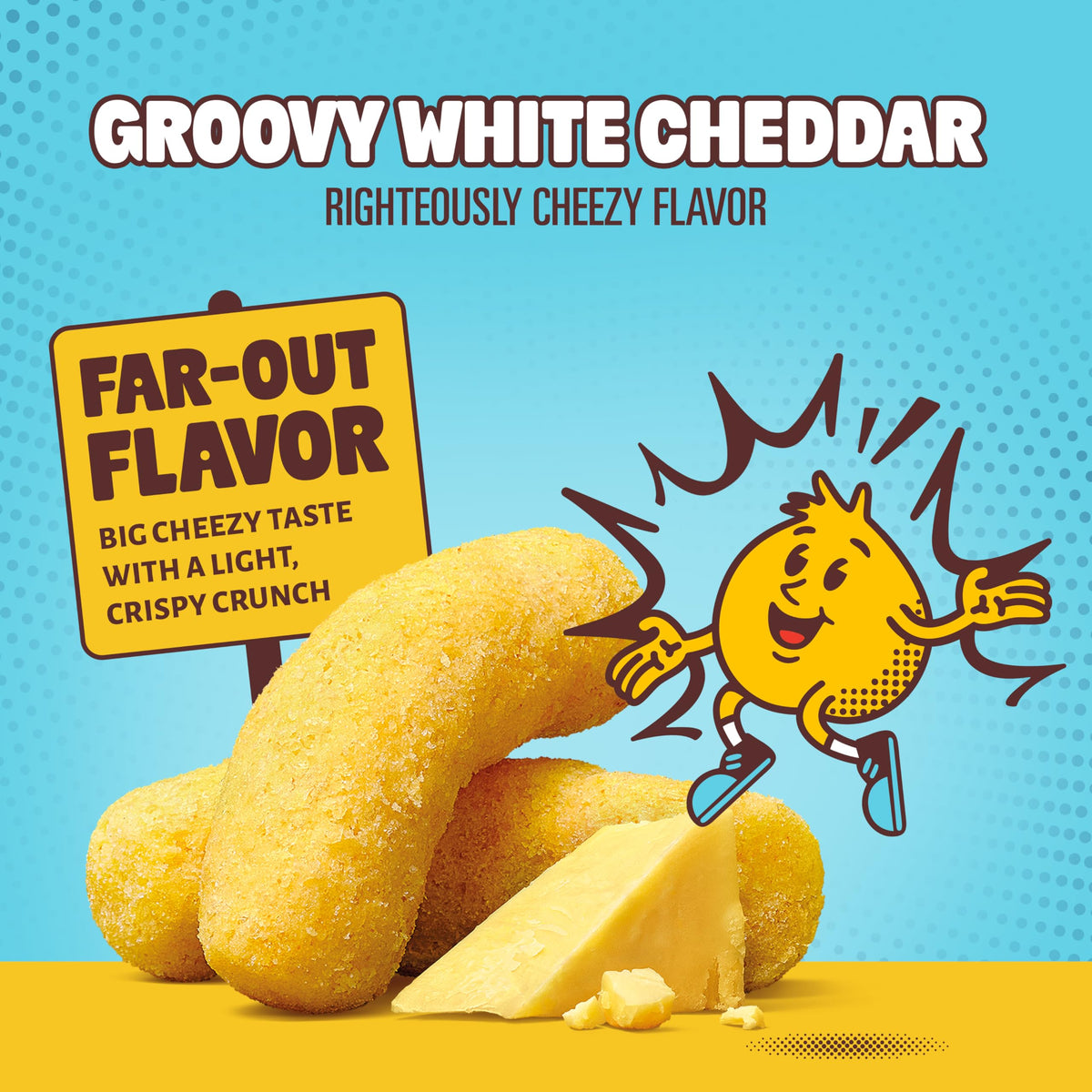 HIPPEAS Groovy White Cheddar / 8 Ounce (Pack of 1) / 1 Puffed Snacks