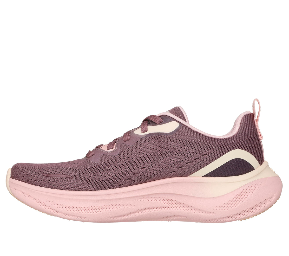Womens Skech Cloud-Gentle Glow Sneaker by Skechers – Polyester, Burgundy, Model 150561-BURG
